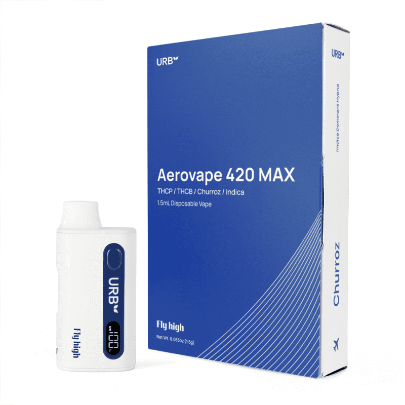 Aerovape420MAX 1 5mLDisposable Churroz Group WhiteBKG