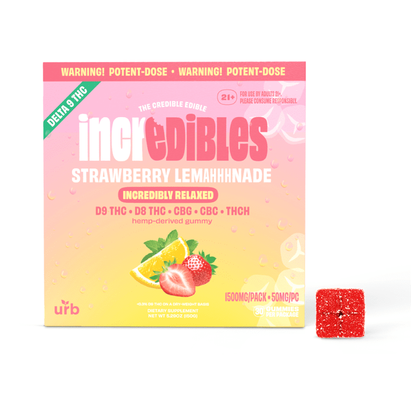 incredibles 50mg strawberry lemahhhnade gummies 1