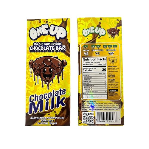 one up amanita magic mushroom chocolate bars chocolate milkcopy