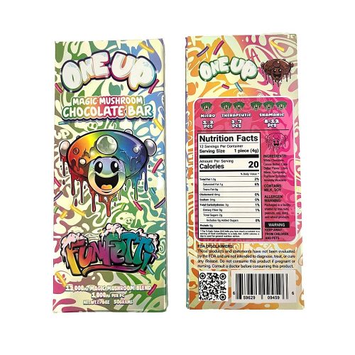 one up amanita magic mushroom chocolate bars funfetticopy