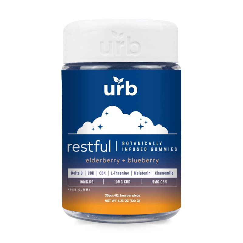 restful botanically infused gummies 1875mg elderberry blueberry