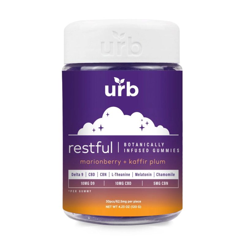 restful botanically infused gummies 1875mg marionberry and kaffir plum