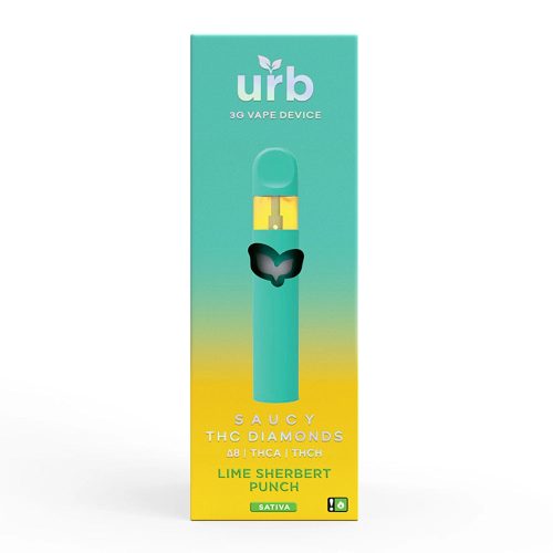 saucy thc diamonds disposable 3ml lime sherbet punch