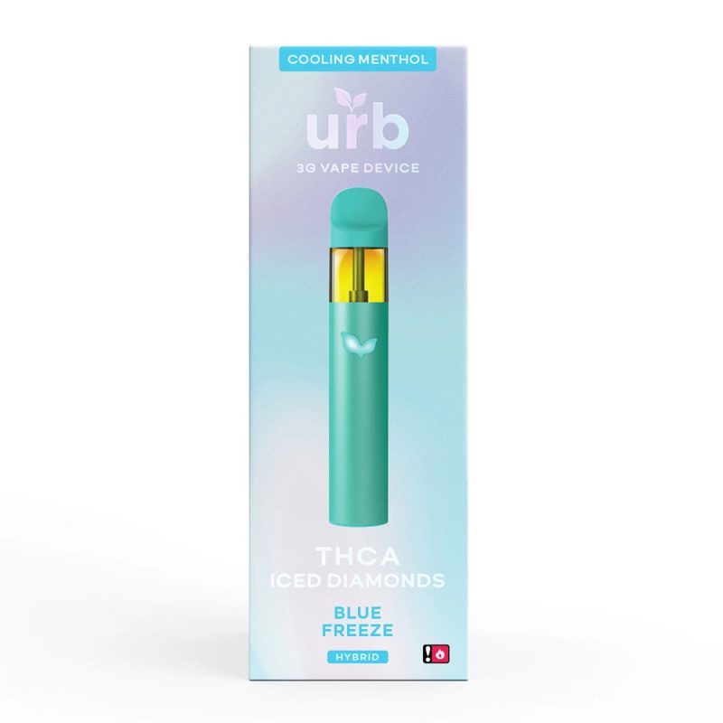 thca iced diamonds disposable 3ml blue freeze