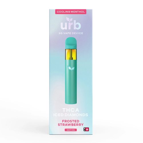 thca iced diamonds disposable 3ml frosted strawberry