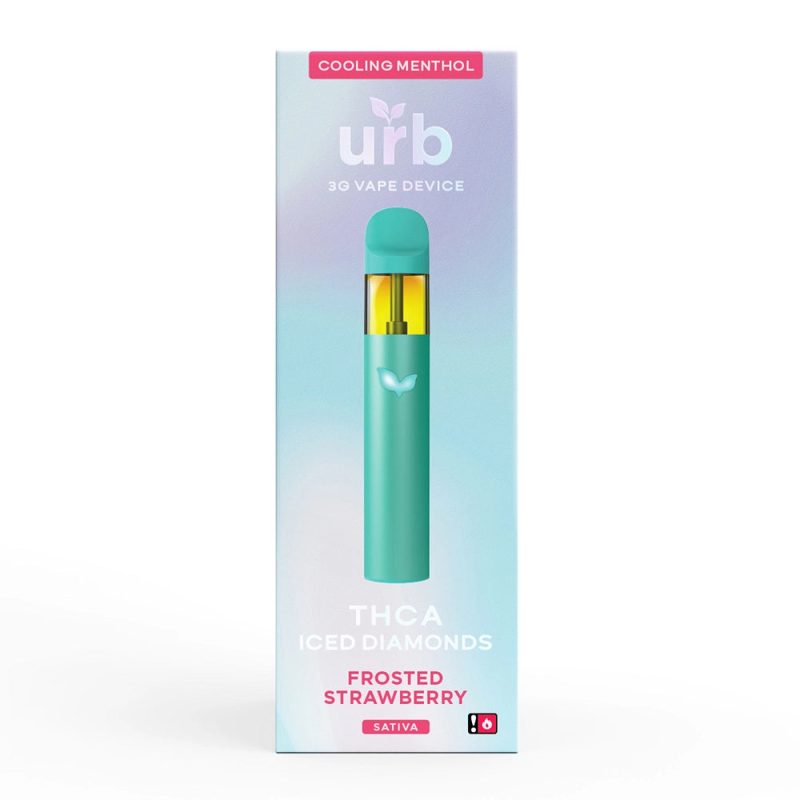 thca iced diamonds disposable 3ml frosted strawberry